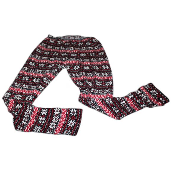 Womens Leggings XXL 18 Christmas Cloths Winter Snowflake Pattern Design - Picture 1 of 3
